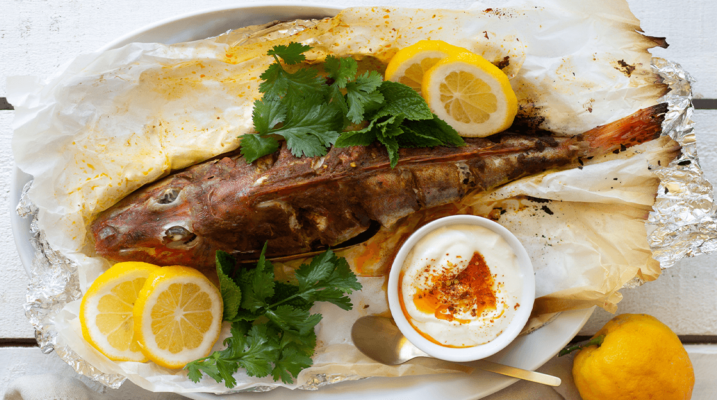 Whole Fish w/ Curry Paste & Chilli Yoghurt