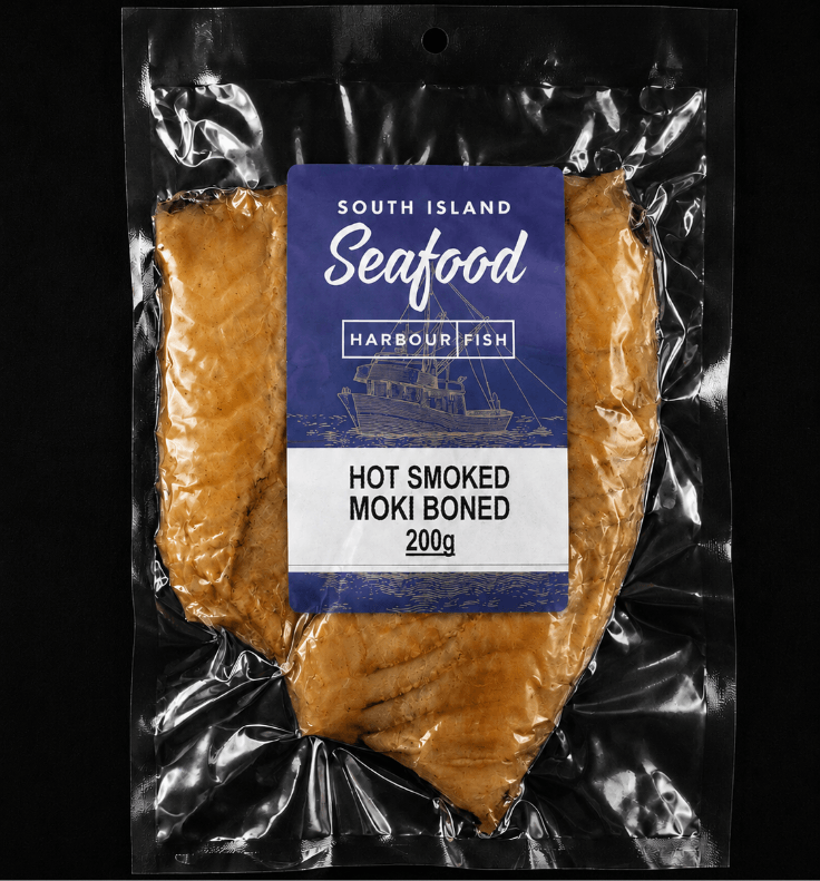 Hot smoked moki fillets 200g, premium New Zealand smoked seafood