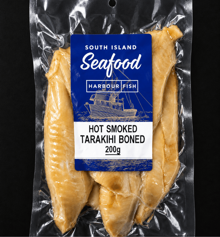 Hot smoked tarakihi fillets 200g, premium New Zealand smoked seafood
